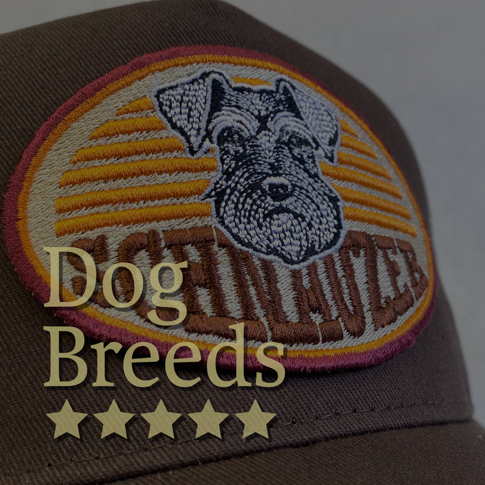 Trucker hats and caps featuring popular dog breeds