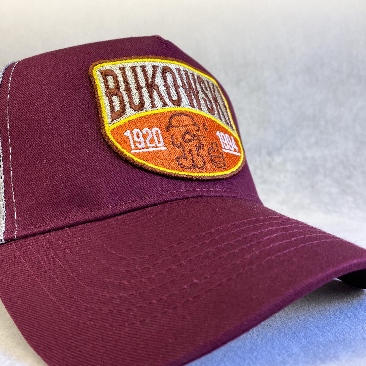 Bukowski Embroidered Patch Trucker Cap