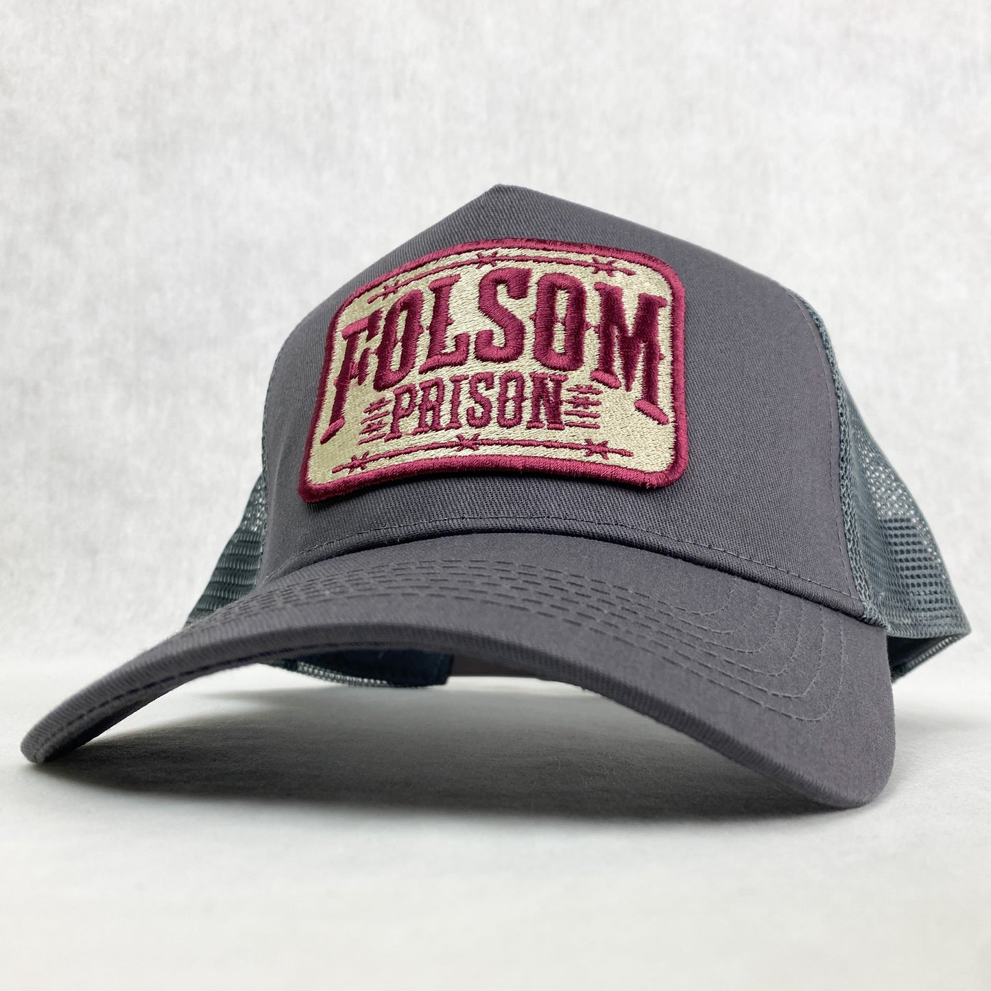 Folsom Prison retro embroidered trucker hat