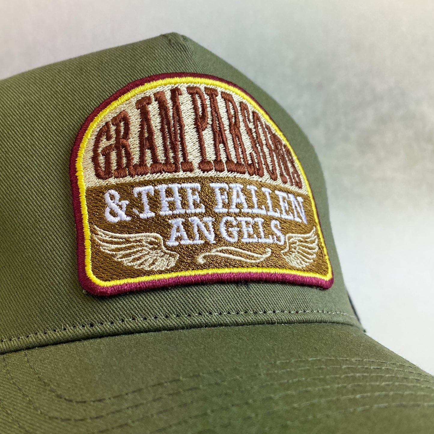 Gram Parsons hat retro embroidered patch trucker cap