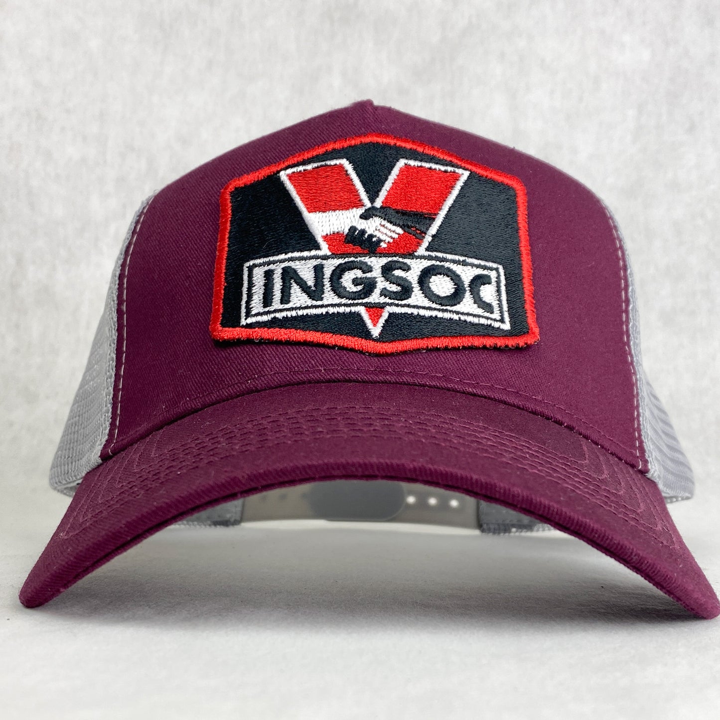 INGSOC from George Orwell's 1984 retro embroidered patch trucker cap