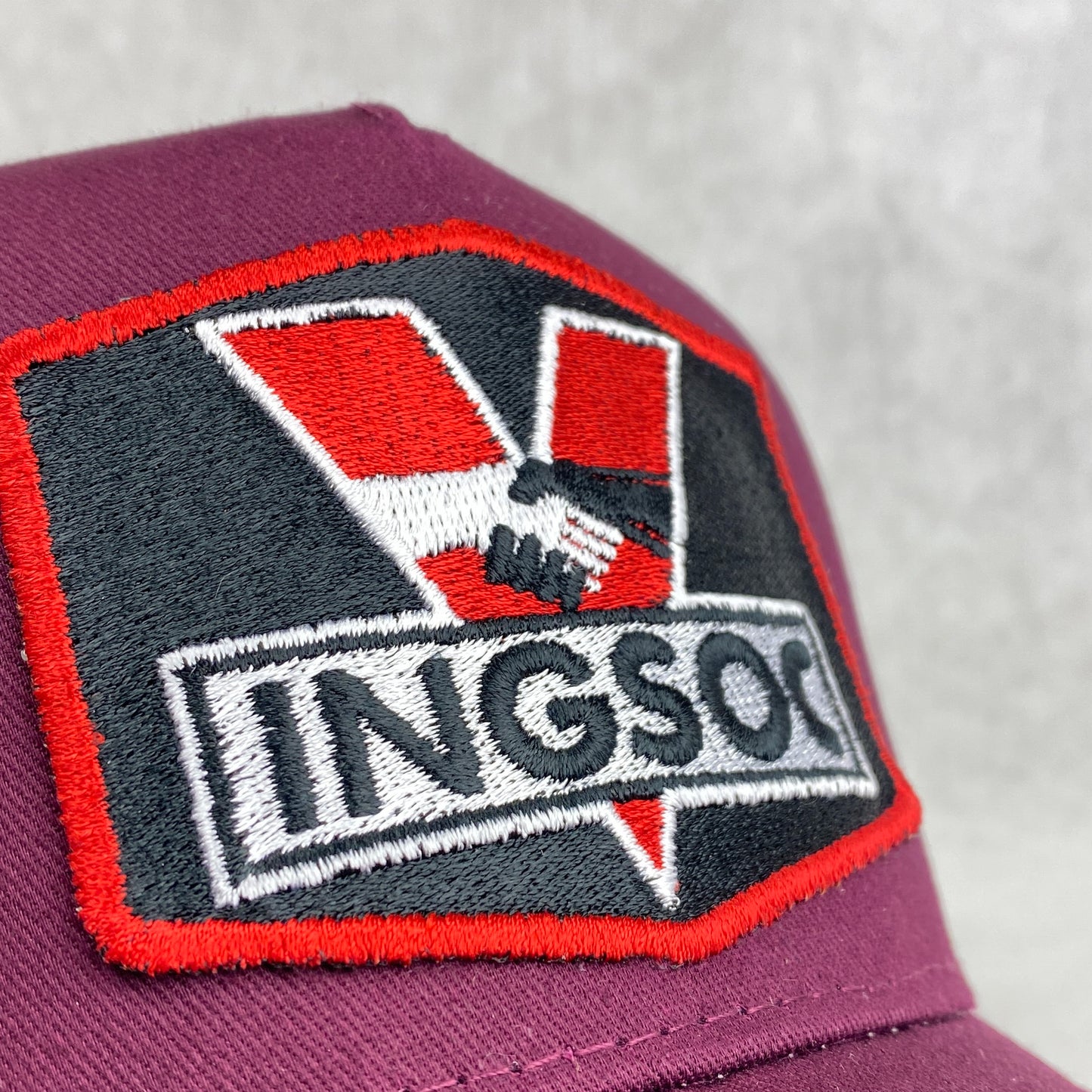 INGSOC from George Orwell's 1984 retro embroidered patch trucker cap
