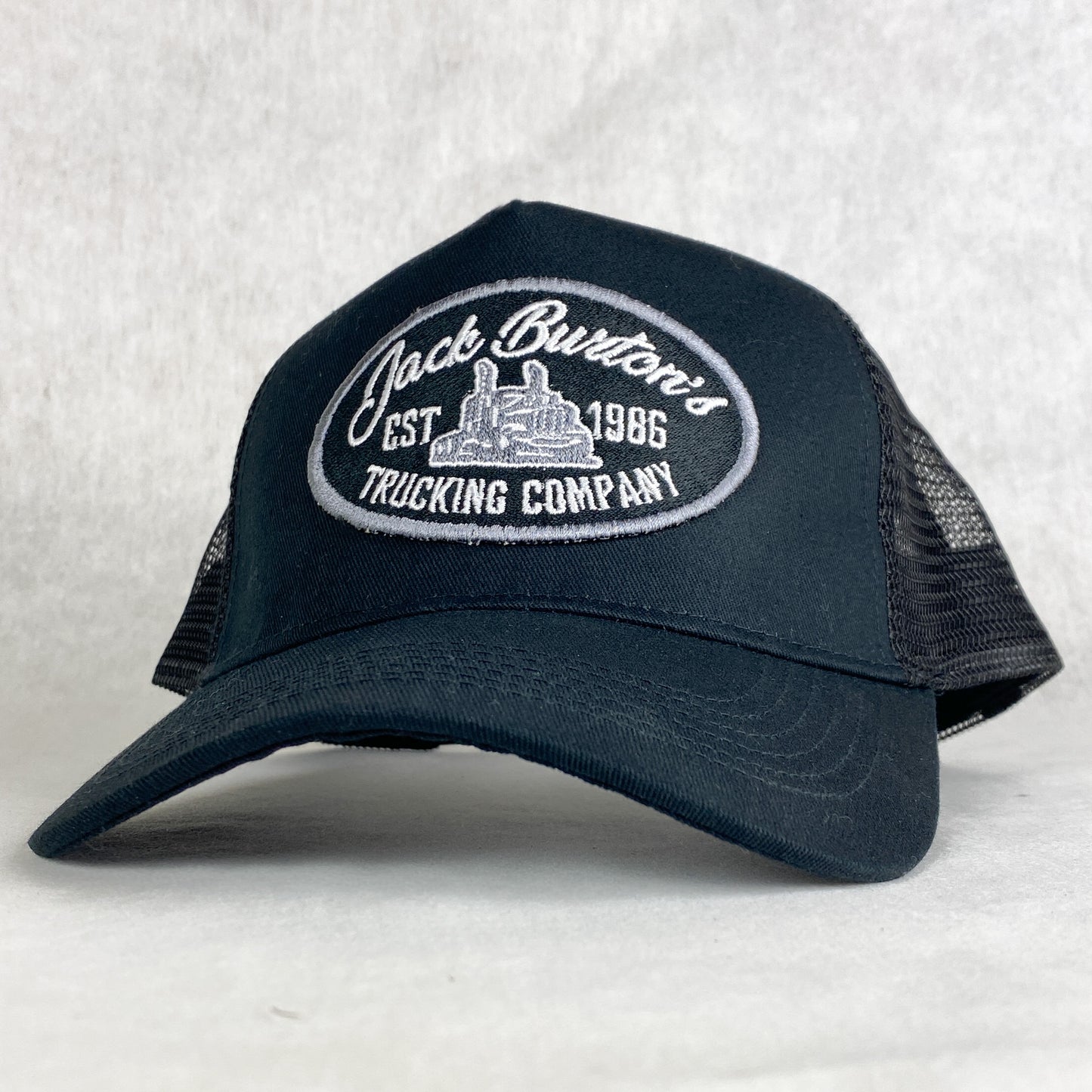 Jack Burton's Trucker Co embroidered retro trucker cap