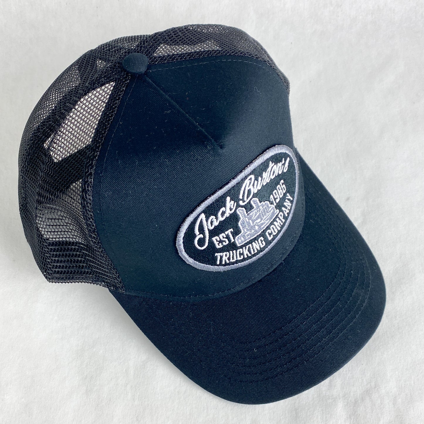 Jack Burton's Trucker Co embroidered retro trucker cap