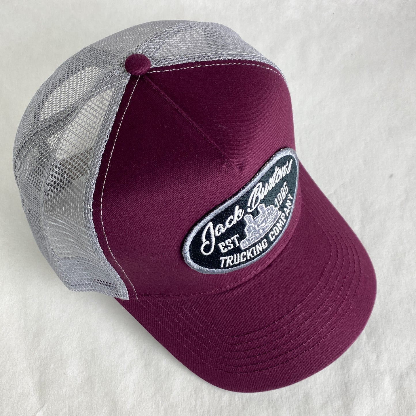 Jack Burton's Trucker Co embroidered retro trucker cap