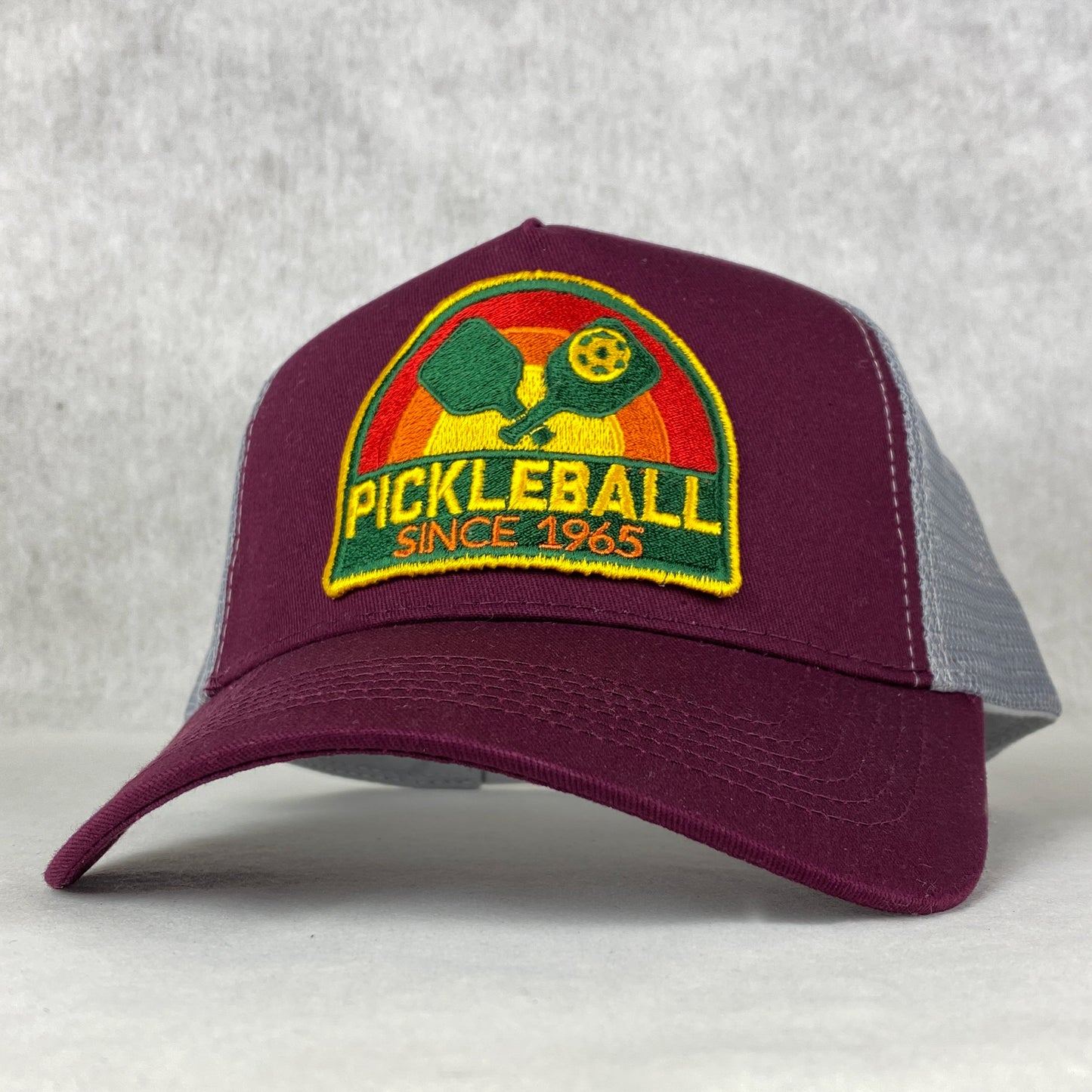 Pickleball embroidered retro trucker hat