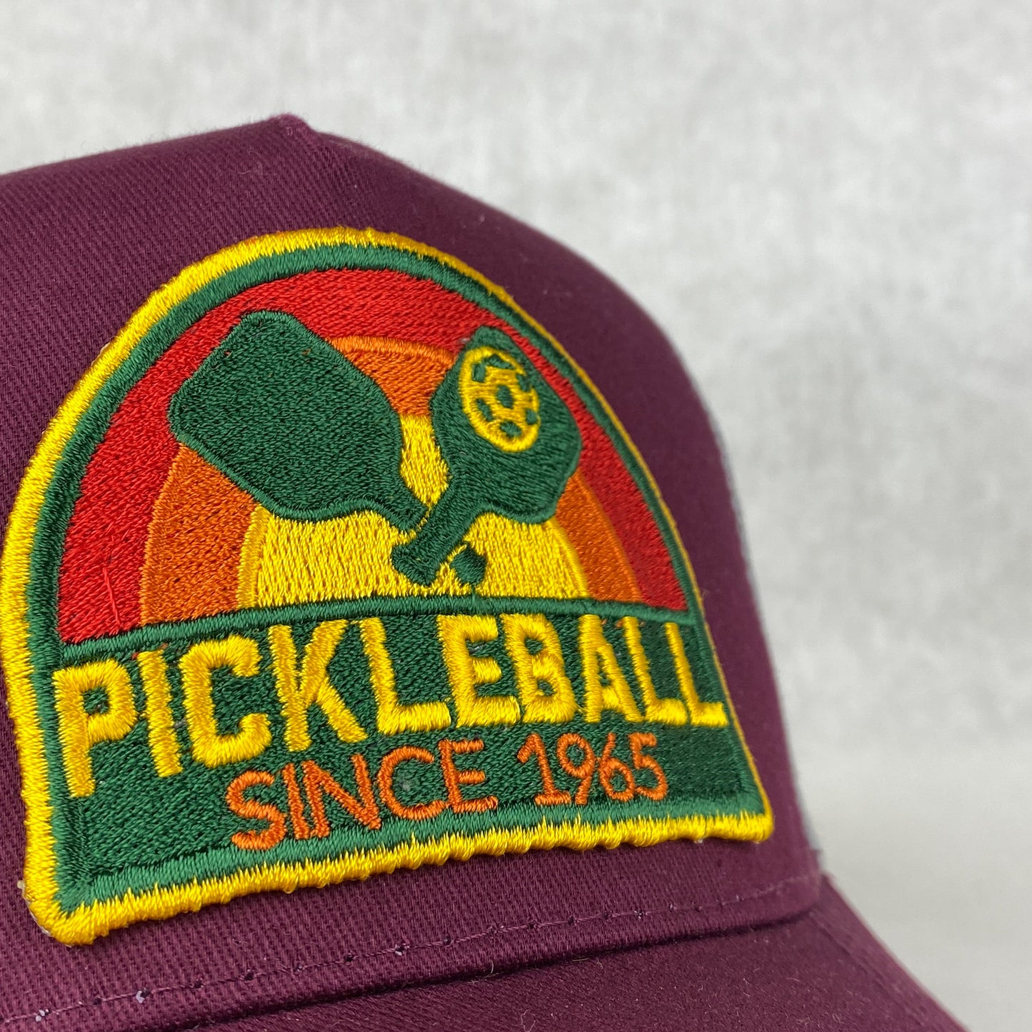 Pickleball embroidered retro trucker hat