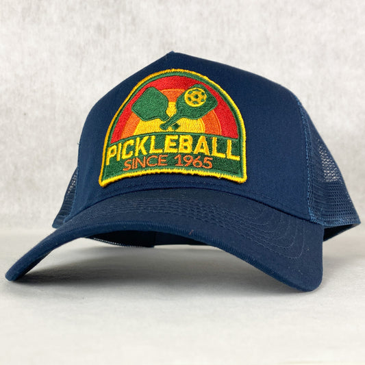 Pickleball embroidered retro trucker hat