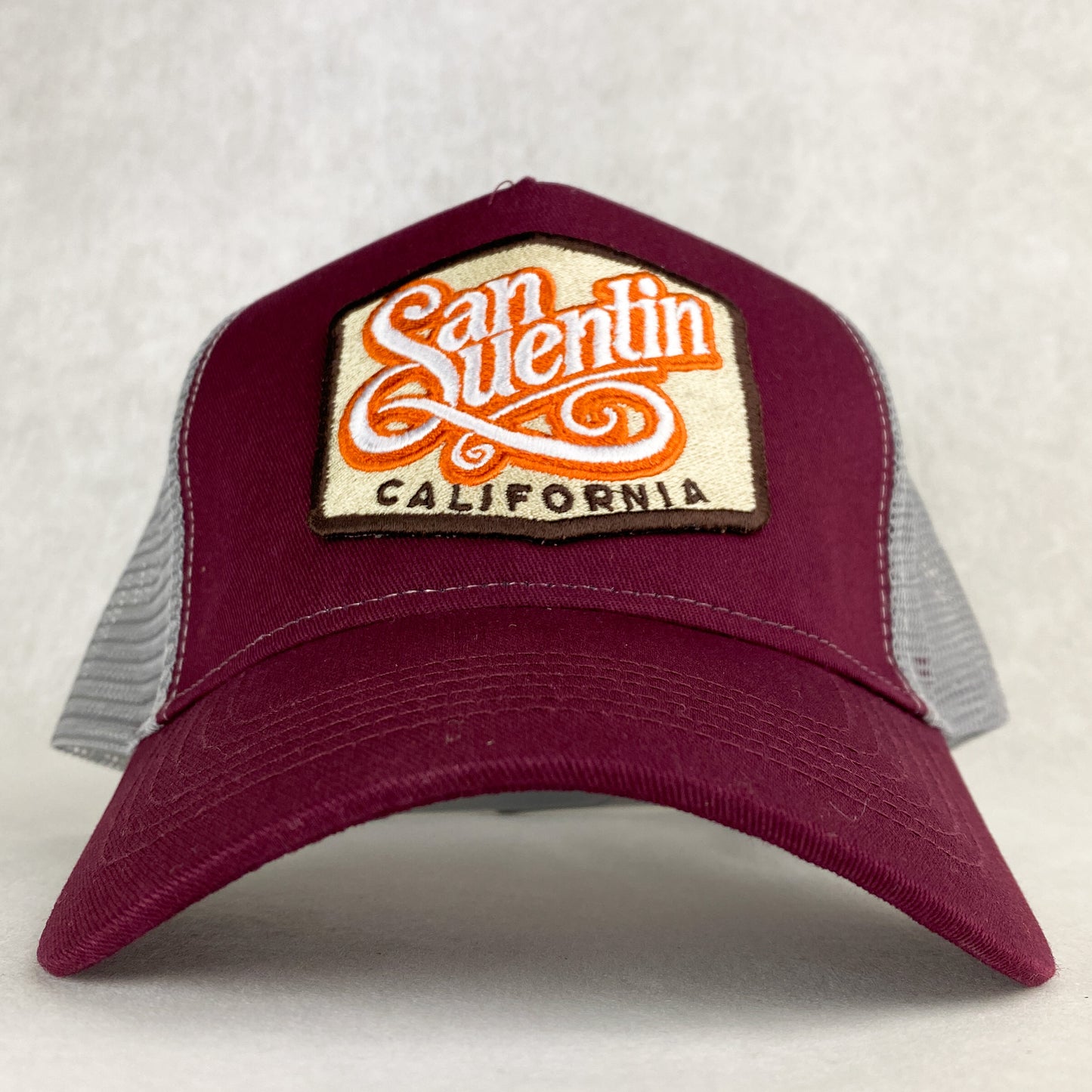 San Quentin California retro embroidered trucker hat cap