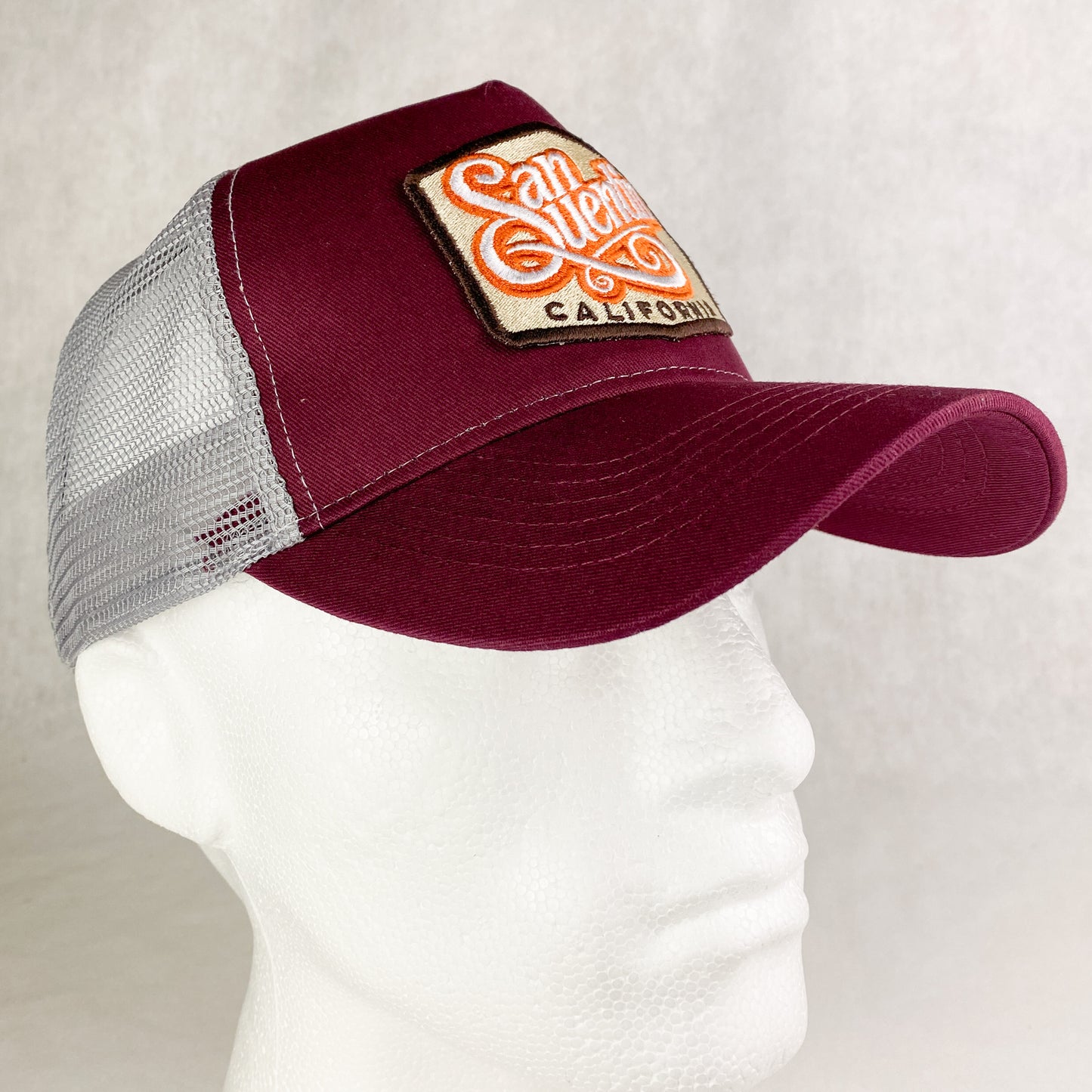 San Quentin California retro embroidered trucker hat cap