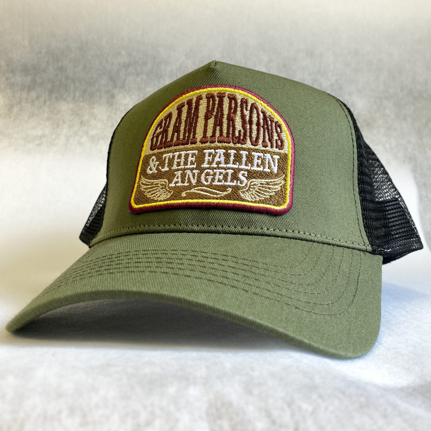 Gram Parsons hat retro embroidered patch trucker cap