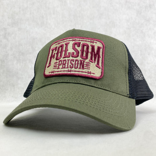 Folsom Prison retro embroidered trucker hat