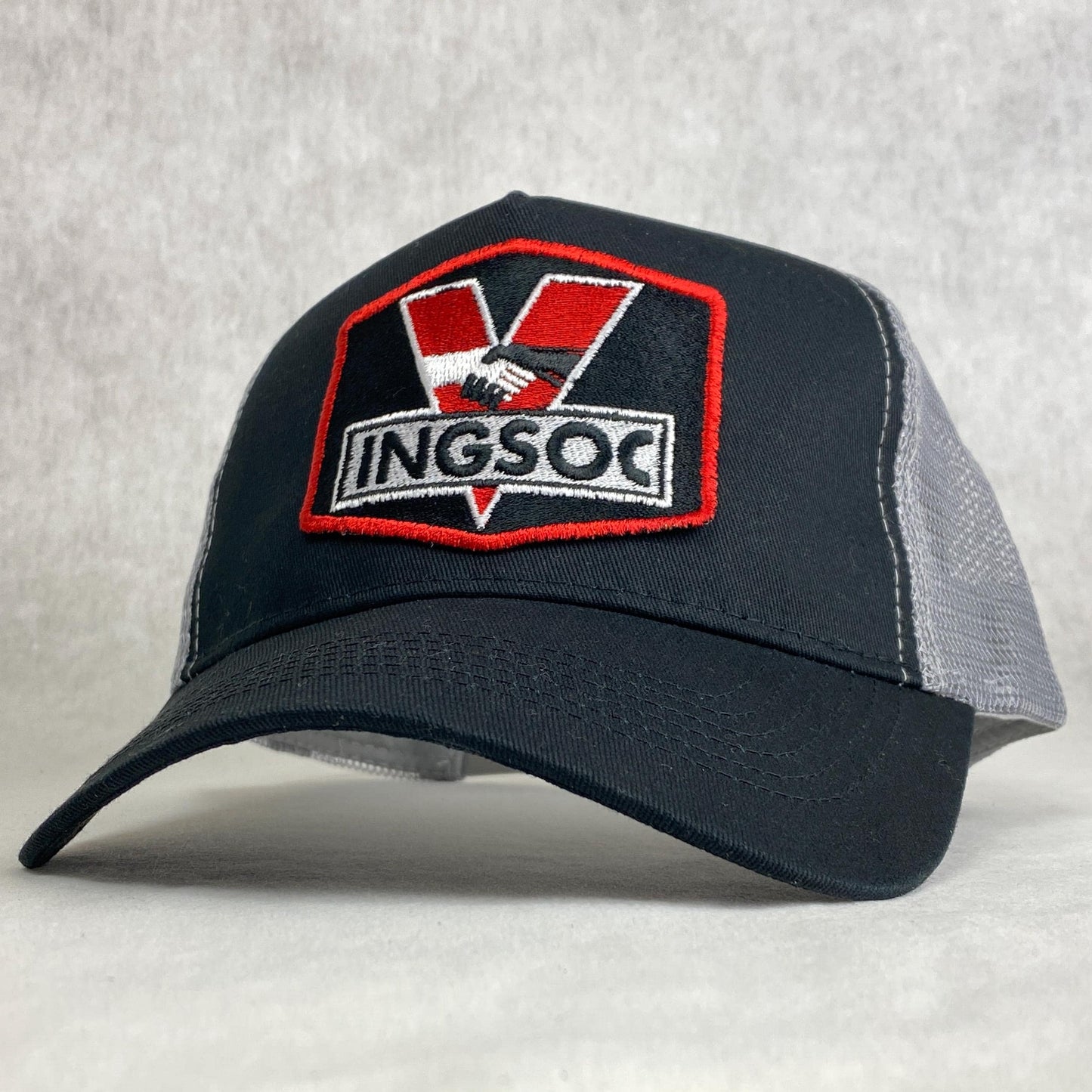 INGSOC from George Orwell's 1984 retro embroidered patch trucker cap