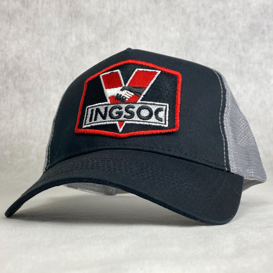 INGSOC from George Orwell's 1984 retro embroidered patch trucker cap