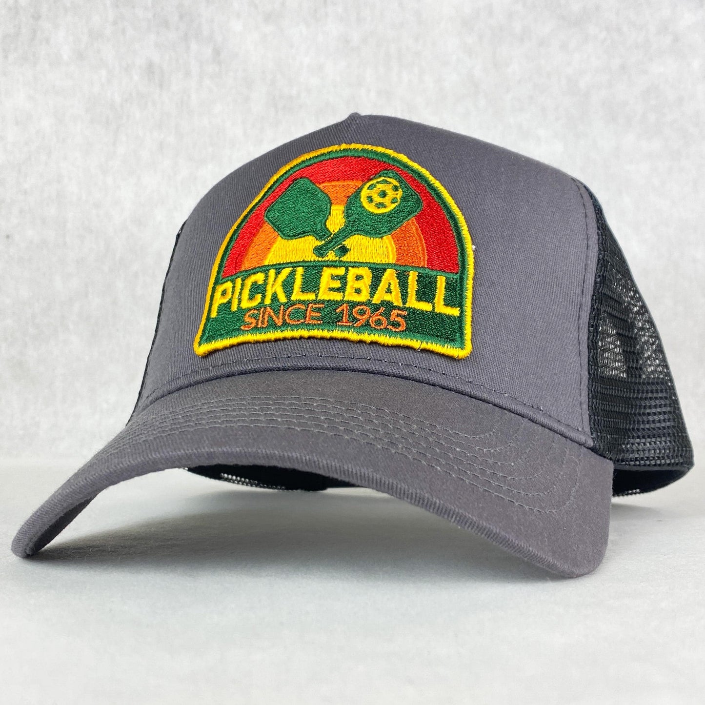Pickleball embroidered retro trucker hat