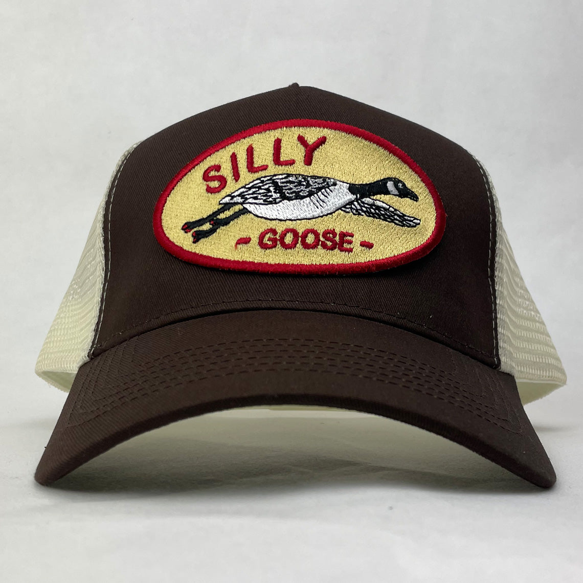 Silly Goose Trucker Hat – Embroidered Patch Cap