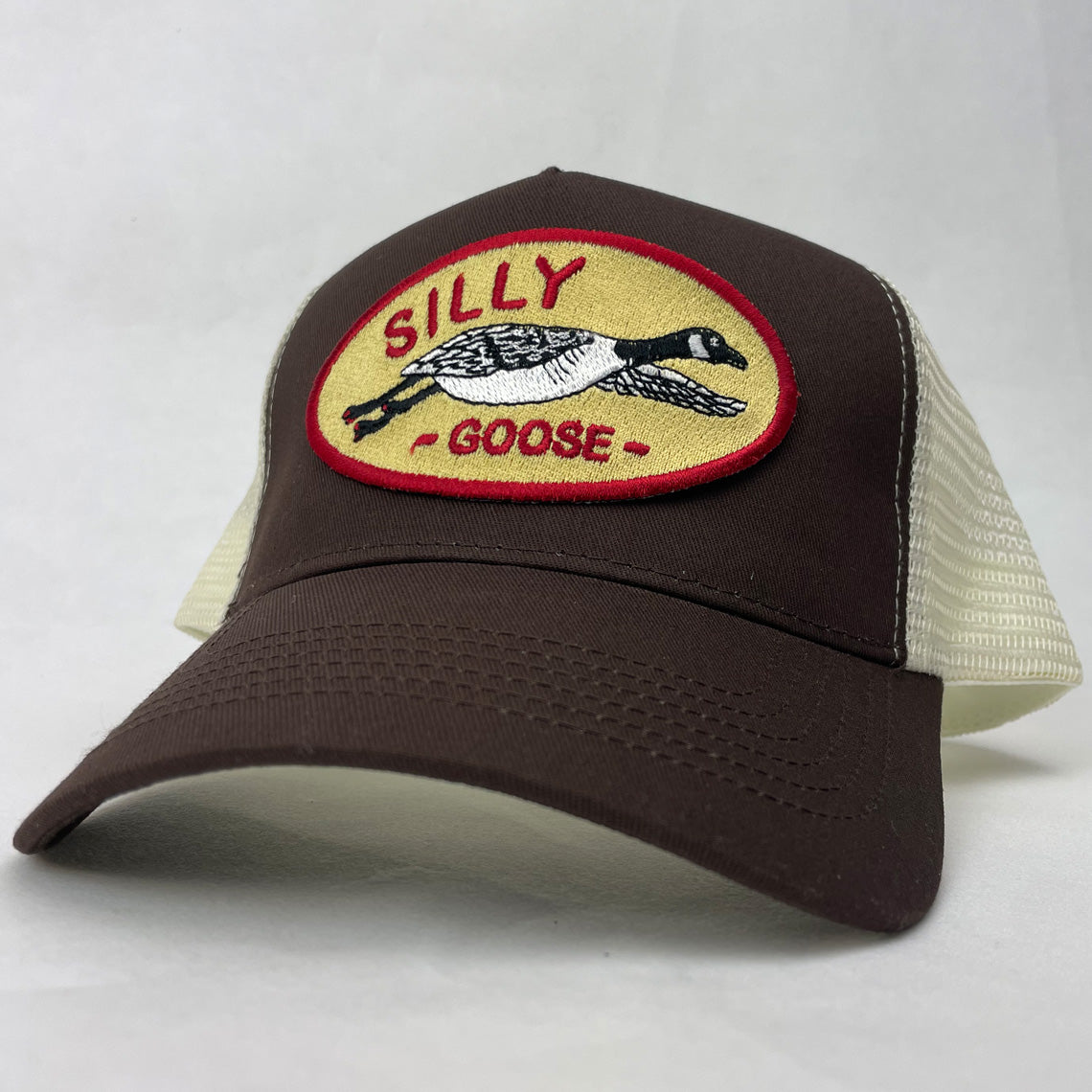 Silly Goose Trucker Hat – Embroidered Patch Cap
