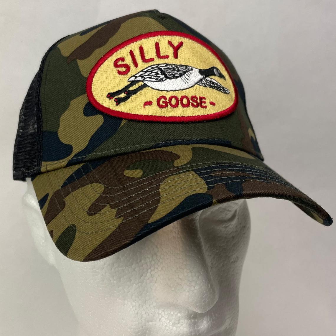 Silly Goose Trucker Hat – Embroidered Patch Cap