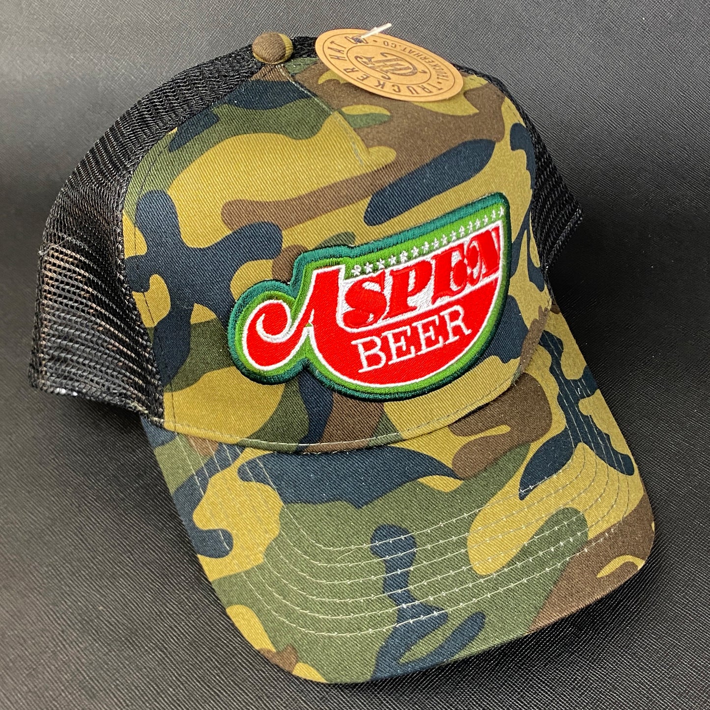 Aspen Beer Embroidered Retro Trucker Cap