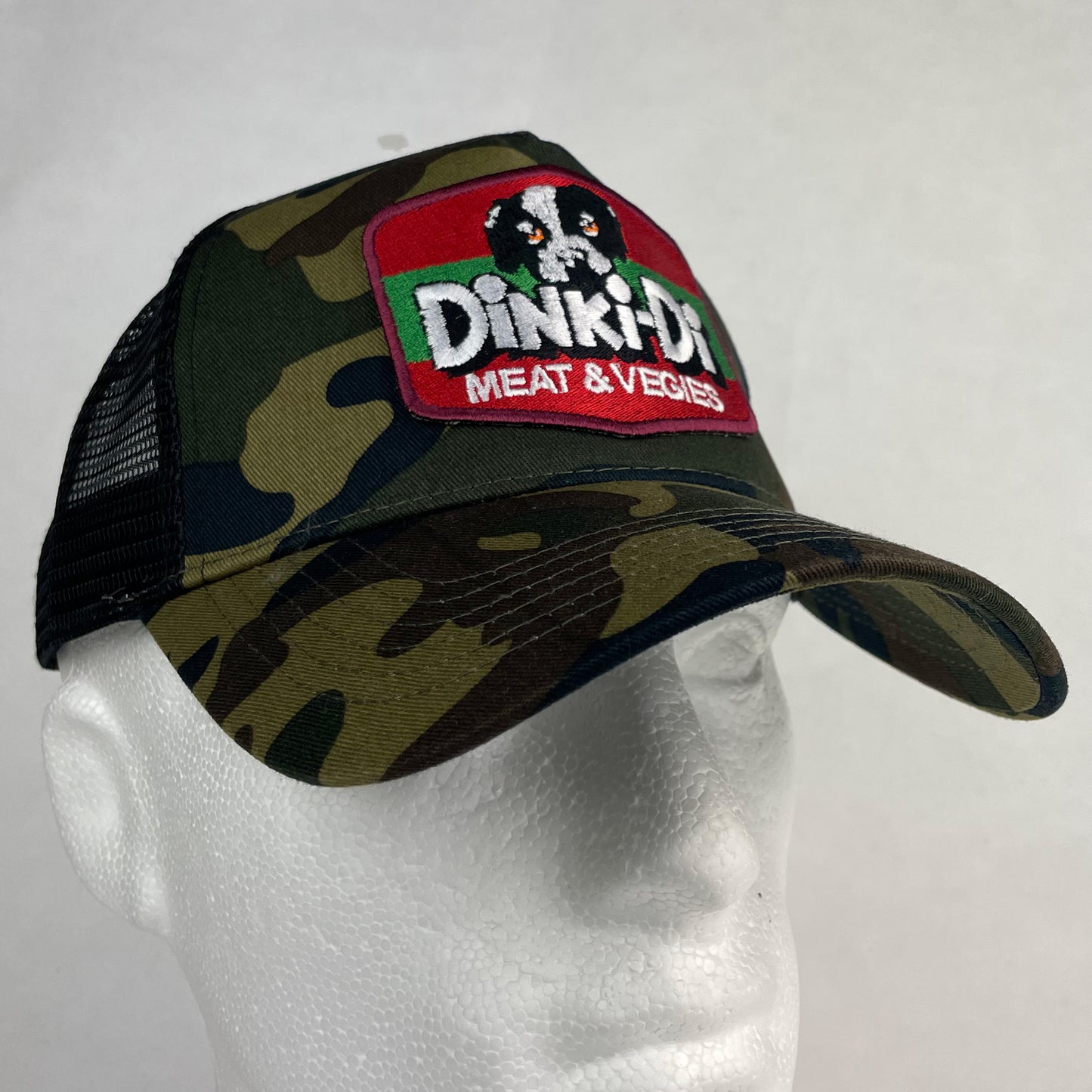 Dinki-Di Meat & Vegies Trucker Hat - Embroidered Retro Patch Cap