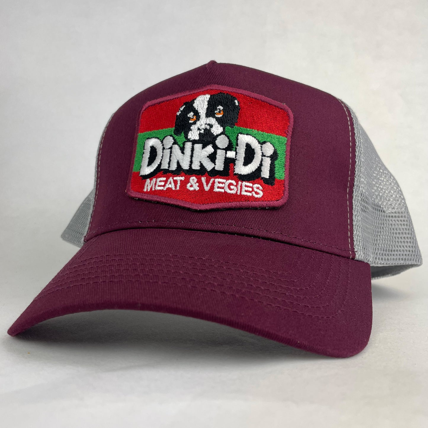 Dinki-Di Meat & Vegies Trucker Hat - Embroidered Retro Patch Cap