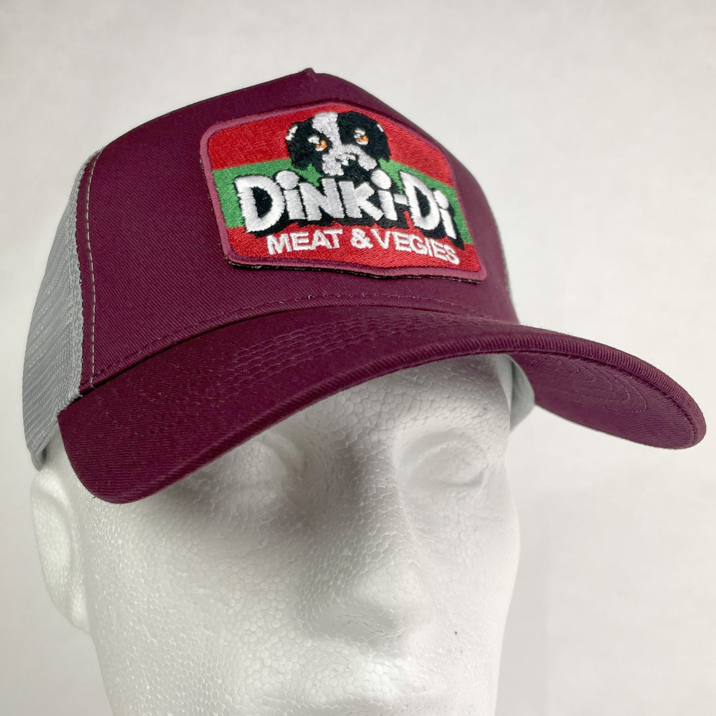 Dinki-Di Meat & Vegies Trucker Hat - Embroidered Retro Patch Cap
