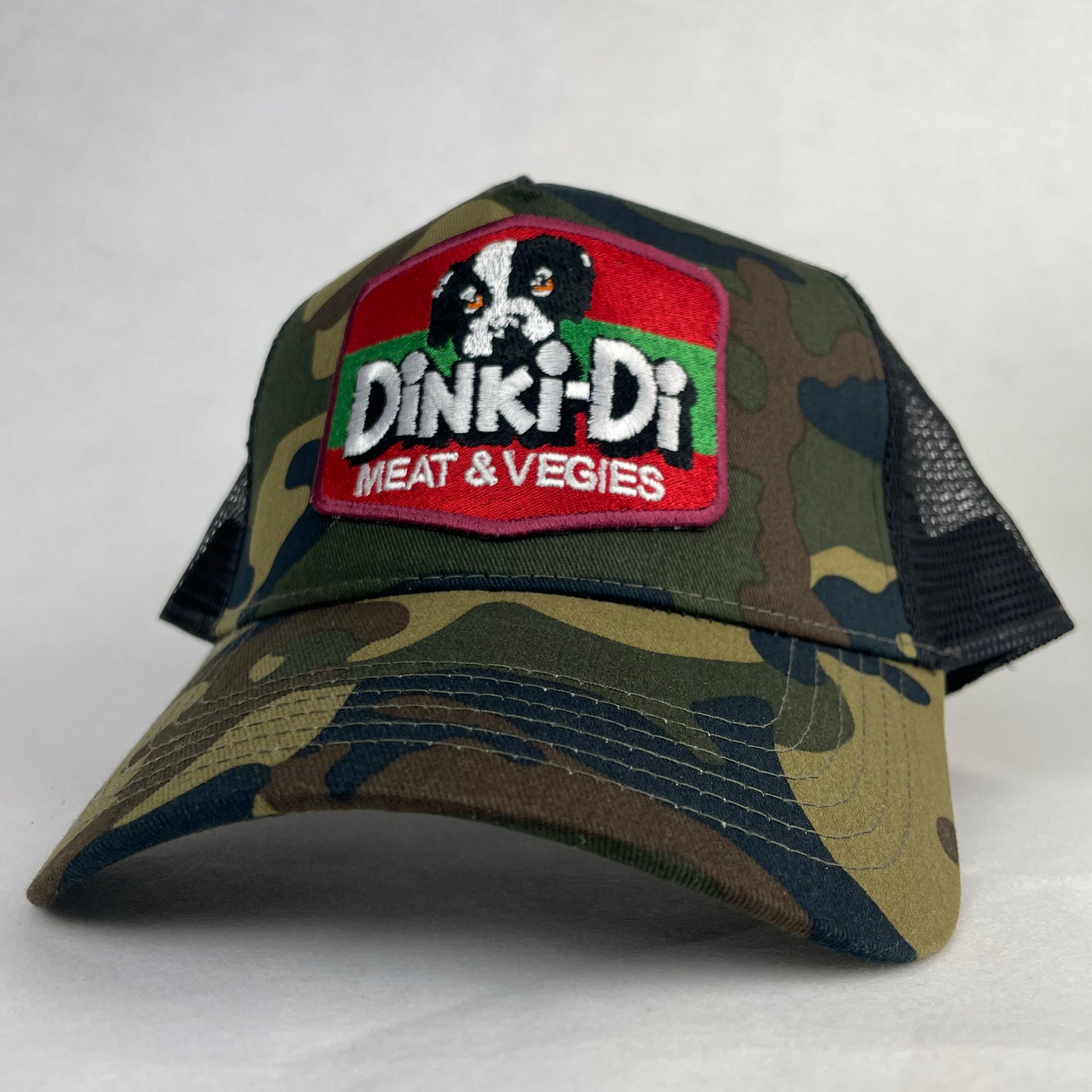 Dinki-Di Meat & Vegies Trucker Hat - Embroidered Retro Patch Cap