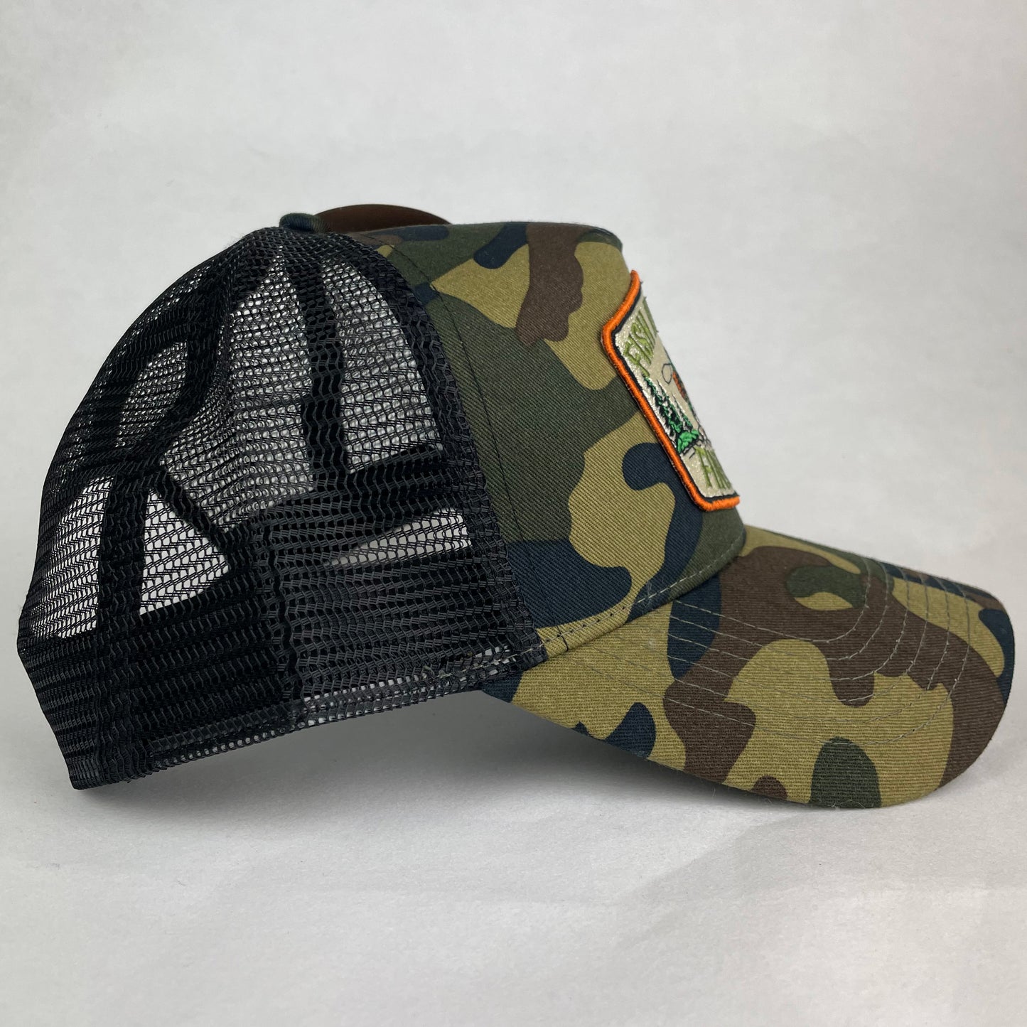 Fish Around & Find Trout Hat | Embroidered Fishing Trucker Cap