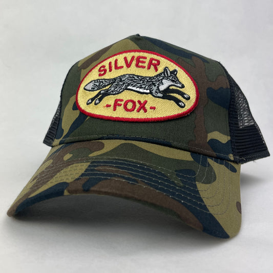 Silver Fox Hat – Embroidered Patch Cap