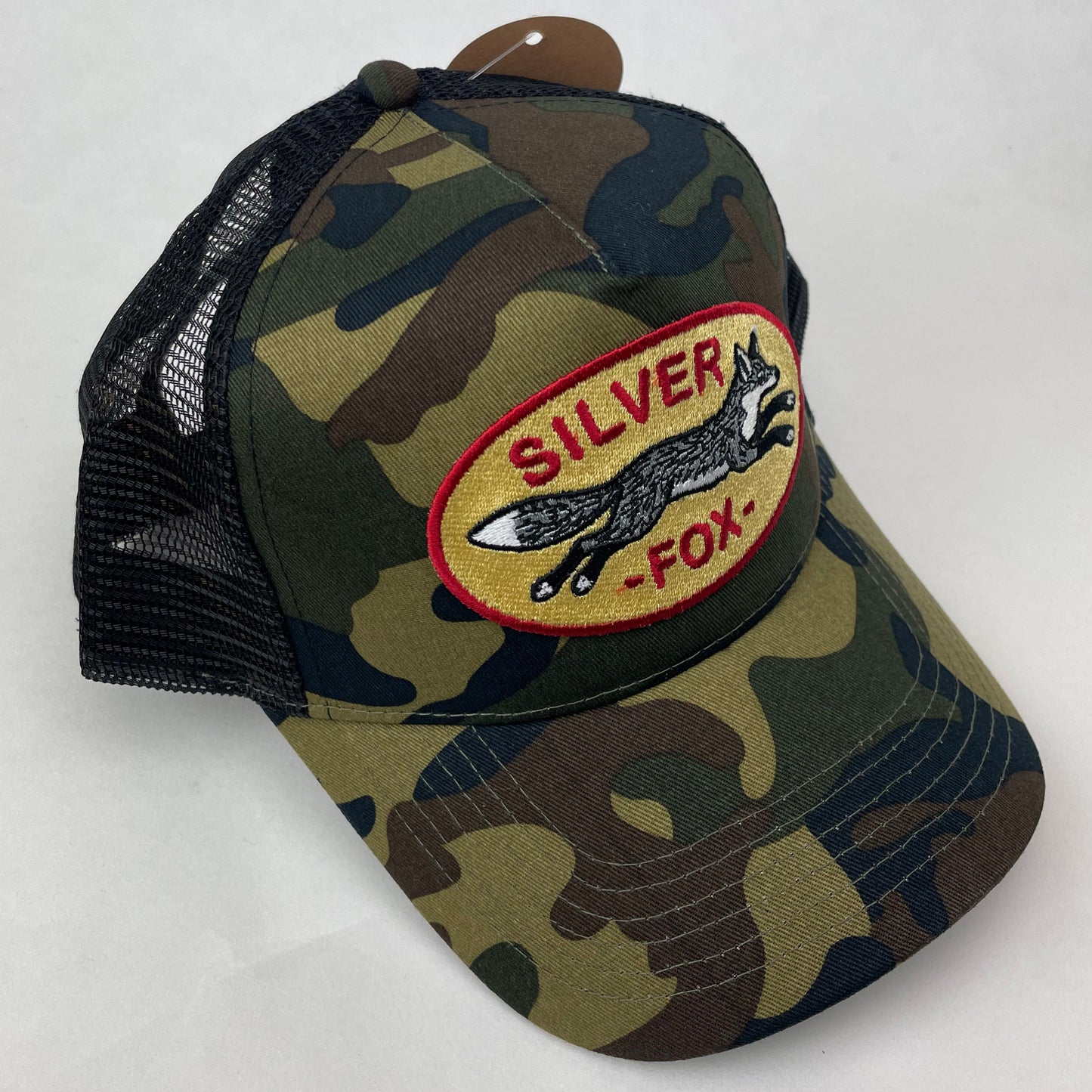 Silver Fox Hat – Embroidered Patch Cap