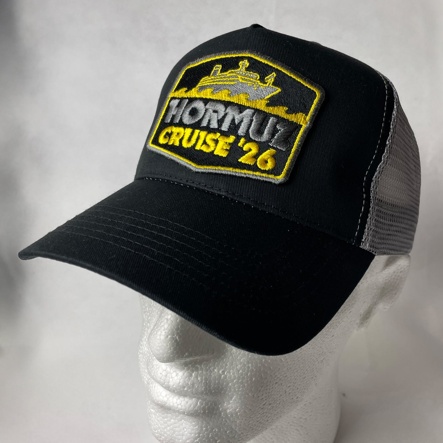 Hormuz Cruise ’26 Trucker Hat – Embroidered Patch Cap
